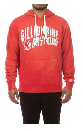 Billionaire Boys Club MenS Vintage Arch Hoodie In Lollipop Red