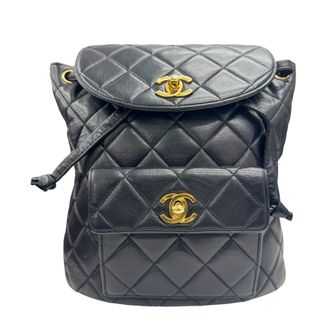Chanel Black Leather Backpack (Pre-Owned)