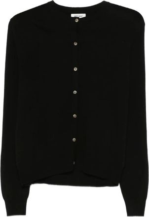Soft Goat crew neck cardigan - Black
