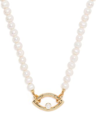 Capsule Eleven Eye pearl-embellished necklace - White