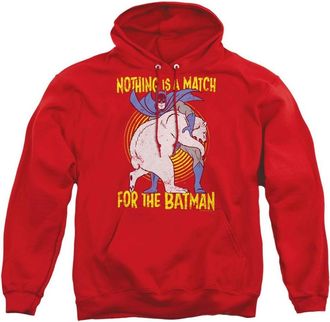 Gildan Batman Bear Wrastling Adult Pull Over Hoodie / Hooded Sweatshirt