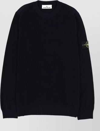 Stone Island cotton logo patch jumper