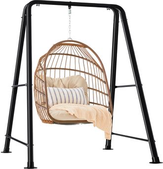 Best Choice Products Hammock Chair Stand, 75in Tall Heavy Duty Indoor Outdoor Steel Hanging Base w/ Hardware