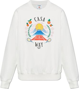 Casablanca Sweatshirts Hoodies - Heren - Sweatshirts - Wit - S - Katoen - Hoodies & sweatvesten