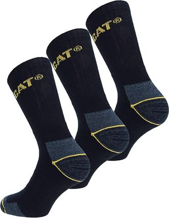 CAT Caterpillar Mens Real Work Arbeitssocken 3er Pack Socks, Blue (Navy), 7/11 (Pack of 3)