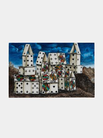 Fornasetti Citt&agrave; di Carte Wood Playing Cards Box