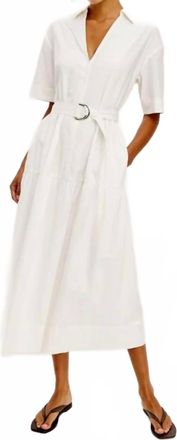 Rails Richmond Midi Shirt Dress In White