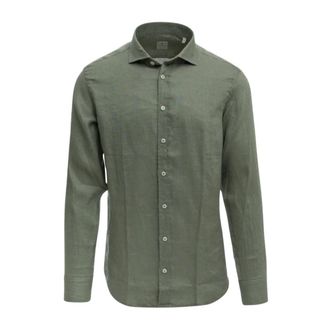 Bastoncino Linnen Shirt - Heren - Casual Overhemden - Groen - XL - Linnen - Overhemden