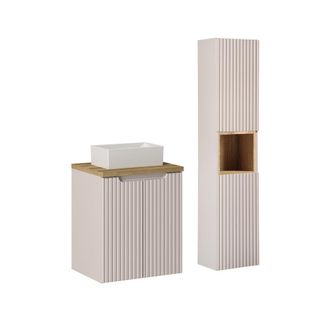 Petits Meubles Conjunto de muebles con lavabo paneles de melamina y mdf cachemira