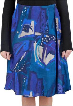 Kiton Regular Fantasy 100% Handgemaakte Rok - Dames - Korte rokken - Blauw - XS - Rokken