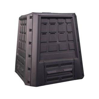 Dmora Compostales De Polipropileno, Contenedor Para Rfiuti Org&aacute;nico, Biocompositor 380l, 100% Made In Italy, 80x80h82 Cm, Color Negro, Con Embalaje Reforzad