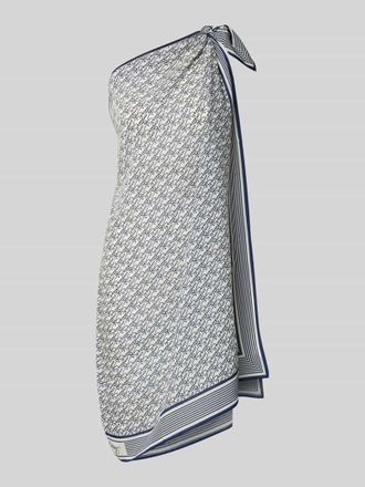 Tommy Hilfiger Pareo aus reinem Lyocell mit Label Print in Dunkelblau, Gr&ouml;&szlig;e 1