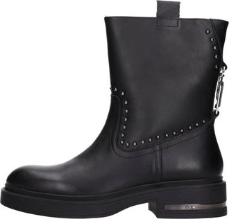 Liu Jo Leren Enkellaarsjes - Dames - Enkellaarsjes - Zwart - 40 EU - Leer - Schoenen