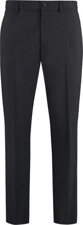 Department Five Black Flat Front Pants