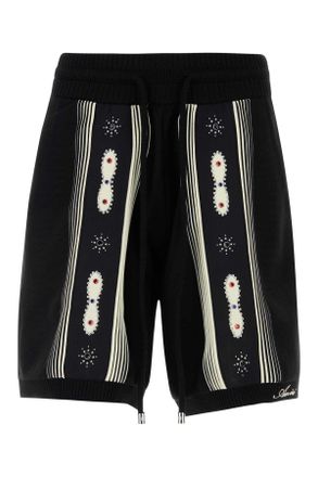 Amiri Black Wool Blend Bermuda Shorts