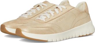 Vionic Uptown Sneakers Womens Shoes Gold Metallic Leather : 7.5 W, Leather/Suede