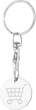 Generic Trolley Coin Keyring, Shopping Cart Insert Tool, Material: Stainless Steel, Bag Pendant Tokens, Coin Holder Feature, For Wallet, Backpack, School, Bir