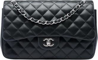 Chanel Pre-owned Double Flap Shoulder Bag - Dames - Vintage Schoudertas - Zwart - ONE Size - Vintage