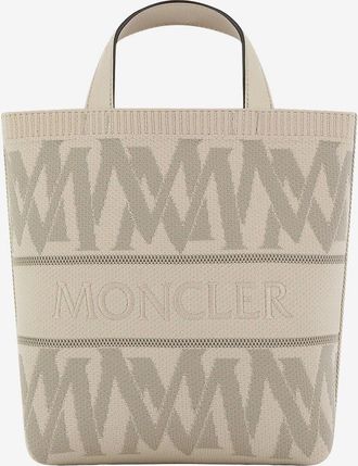 Moncler Jacquard-Shopper Knit Tote Mini