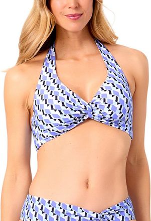 Anne Cole Tie Back Twist Front Halter Top