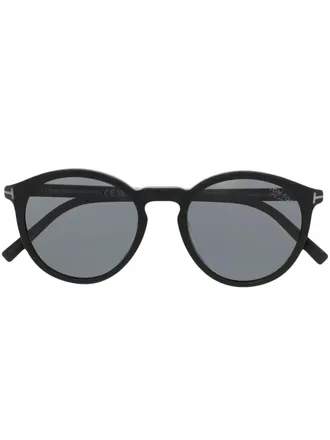 Tom Ford Eyewear round frame sunglasses - unisex - Acetate - 51 - Black
