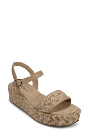 Vaneli Walda Ankle Strap Platform Sandal in Natural at Nordstrom, Size 6.5