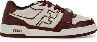 Fendi Maroon Logo Match Sneakers