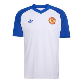 adidas Manchester United 26/27 Pre-Match Jersey Asia Sizing White Royal Blue KE8894