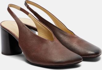 Christophe Lemaire Glove leather slingback pumps