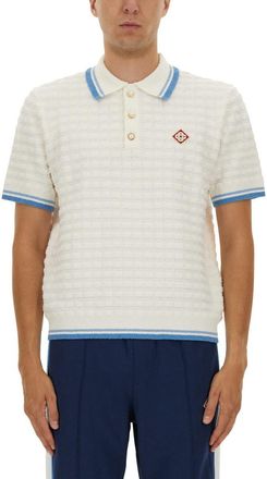 Casablanca Cotton Bouclé Polo Shirt