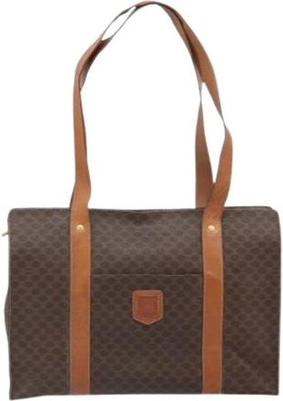 Celine Pre-owned Tote Bags, female, Brown, Size: ONE SIZE Pre-owned Vintage Canvas Tote Bag