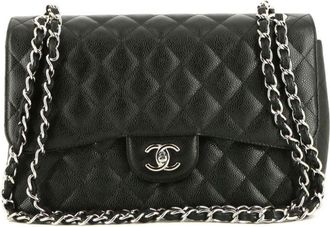 Chanel 2012 jumbo Timeless shoulder bag - women - Leather - One Size - Black