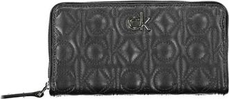 Calvin Klein Womens Quilted Long Wallet Key Item Style - Black