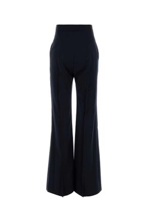 Vivienne Westwood Womens Dark Blue Wool Wide-Leg Pant Navy Exterior: Virgin Pantaloni Trousers