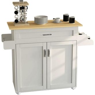 ebuy24 Vcm Carrello da Cucina Scegli Carrello Dimensioni ca. a. 89 x l. 114 x t. 39 cm spazio di stoccaggio sufficiente arrotolabile Carrello di servizio