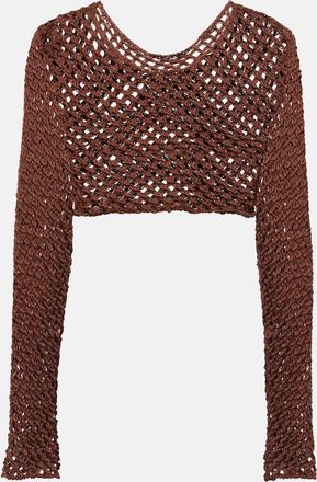 Bananhot Magen knitted cotton-blend crop top