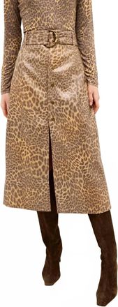 Marie Oliver Chelsea Midi Skirt In Leopard