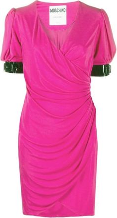 Moschino Wikkeljurk - Dames - Wikkelkleedje - Roze - M - Kleedjes