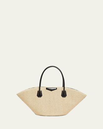 Givenchy Antigona Small Tote Bag in Faux Raffia