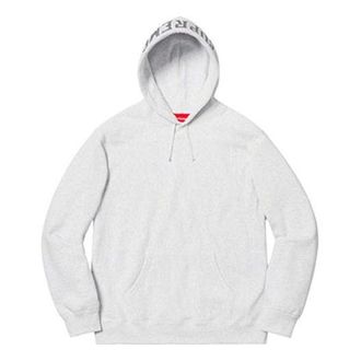 SUPREME SS19 Sequin Arc Hooded Sweatshirt AshGrey logo SUP-SS19-456