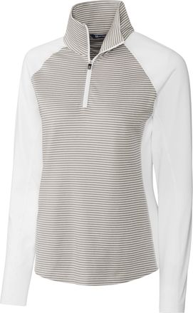 Cutter & Buck Forge Tonal Stripe Stretch Half Zip Womens Top