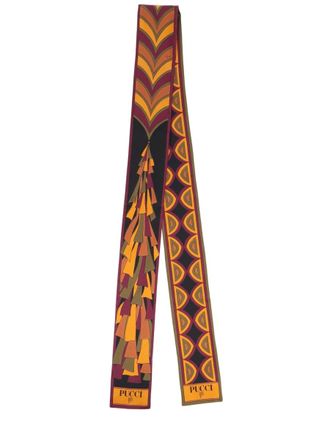 Pucci Mix Print Narrow Silk Scarf