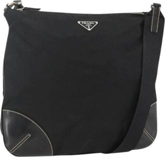 Prada Pre-owned Vintage Nylon Schoudertas - Dames - Vintage Schoudertas - Zwart - ONE Size - Nylon - Vintage