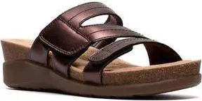 Clarks Calenne Holly Wedge Slide Sandal in Bronze/Brown at Nordstrom Rack, Size 7.5