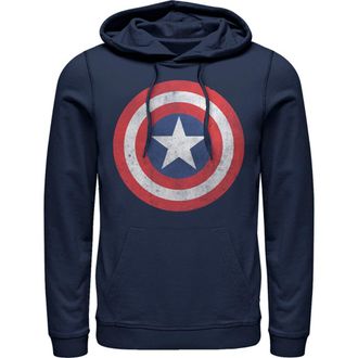 MARVEL Mens Marvel Captain America Classic Shield Pull Over Hoodie in Navy Blue at Nordstrom, Size Xx-Large