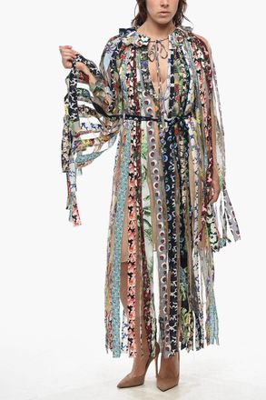 Stella McCartney Vestito GABRIELA a Fantasia con Inserti Trasparenti Stella McCartney