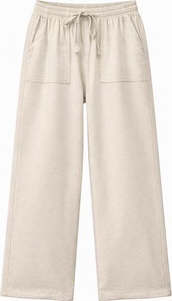 Mixray Hoge taille rechte pijpen katoenen broek met striksluiting