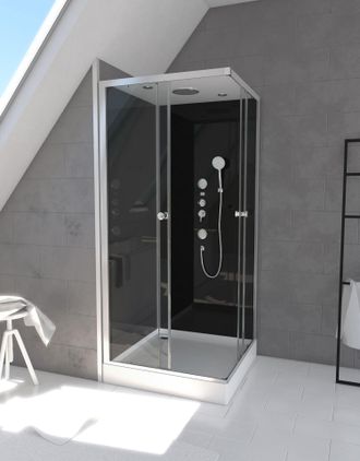 Aurlane Cabina Ducha Cuadrada 90x90x215cm - Raven Square