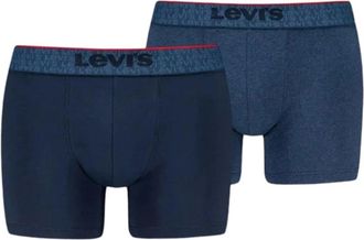 Levi's Logo WB Boxer Brief - Heren - Onderbroek - Blauw - S - Katoen - Ondergoed