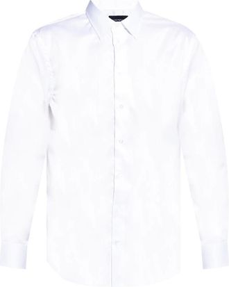 Emporio Armani Katoenen overhemd - Heren - Zakelijke Overhemden - Wit - L - Katoen - Overhemden